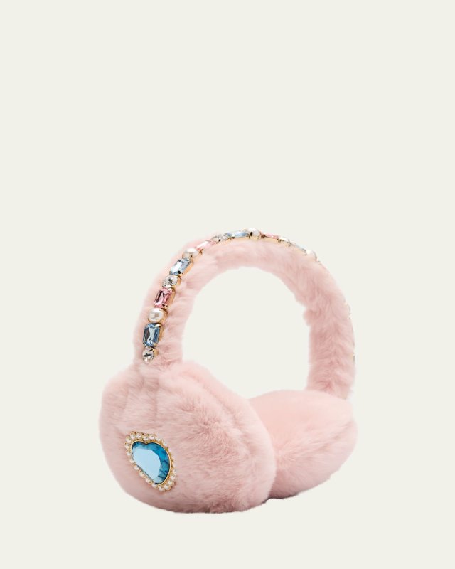Girl's Cotton Candy Jeweled Ear Muffs